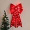32 inch Red Christmas Bows with LED Lights,72 Led Christmas Tree Decoration Wreath Bow Light,11 Function Christmas Bow Topper Light for Indoor Outdoor Christmas Decoration